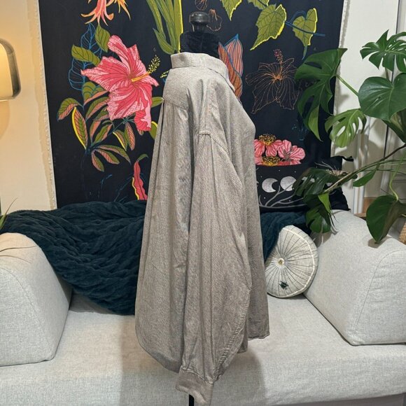 Corporate Casual Button-Down Shirt, 100% Cotton, Brown, Men's XXL - Picture 7 of 16